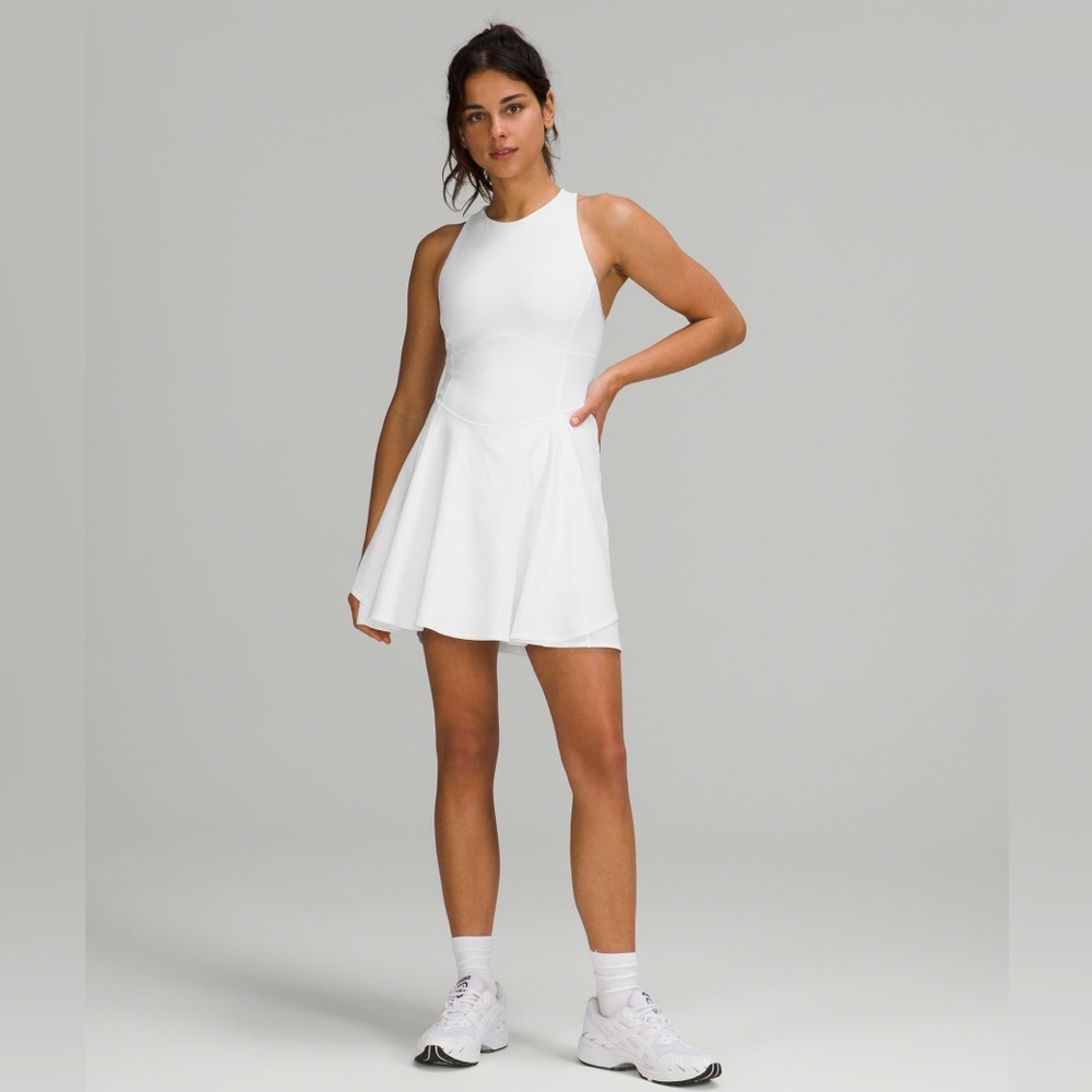 White Lululemon Court Crush dress